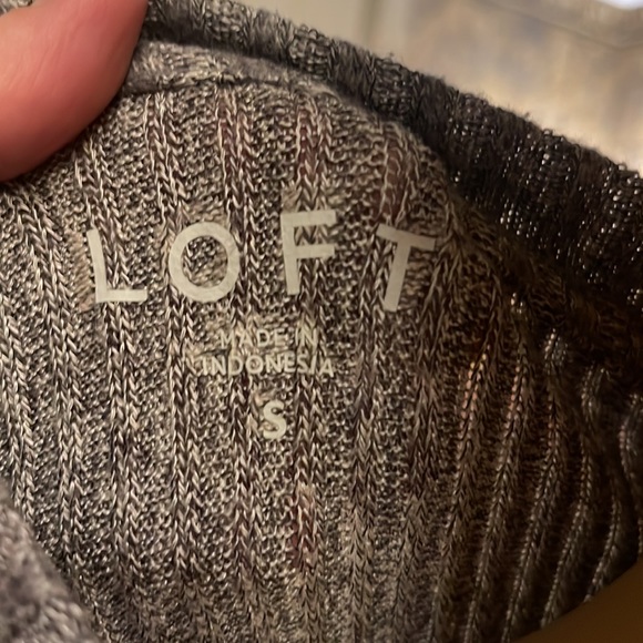 Loft Gray Button up Sweater S - Picture 2 of 2